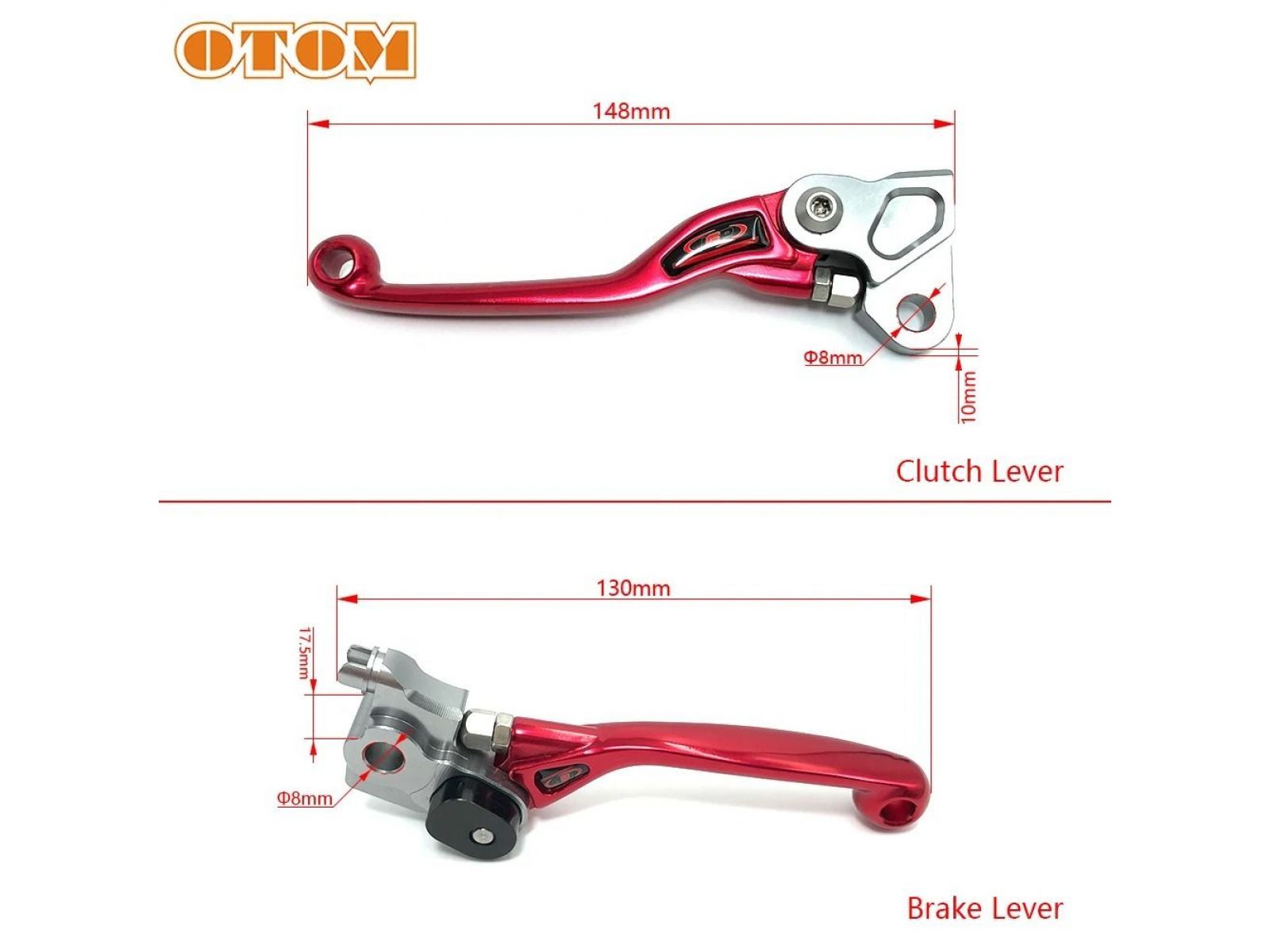 Рычаг сцепления неломайка без крепления IGP CRF, красный